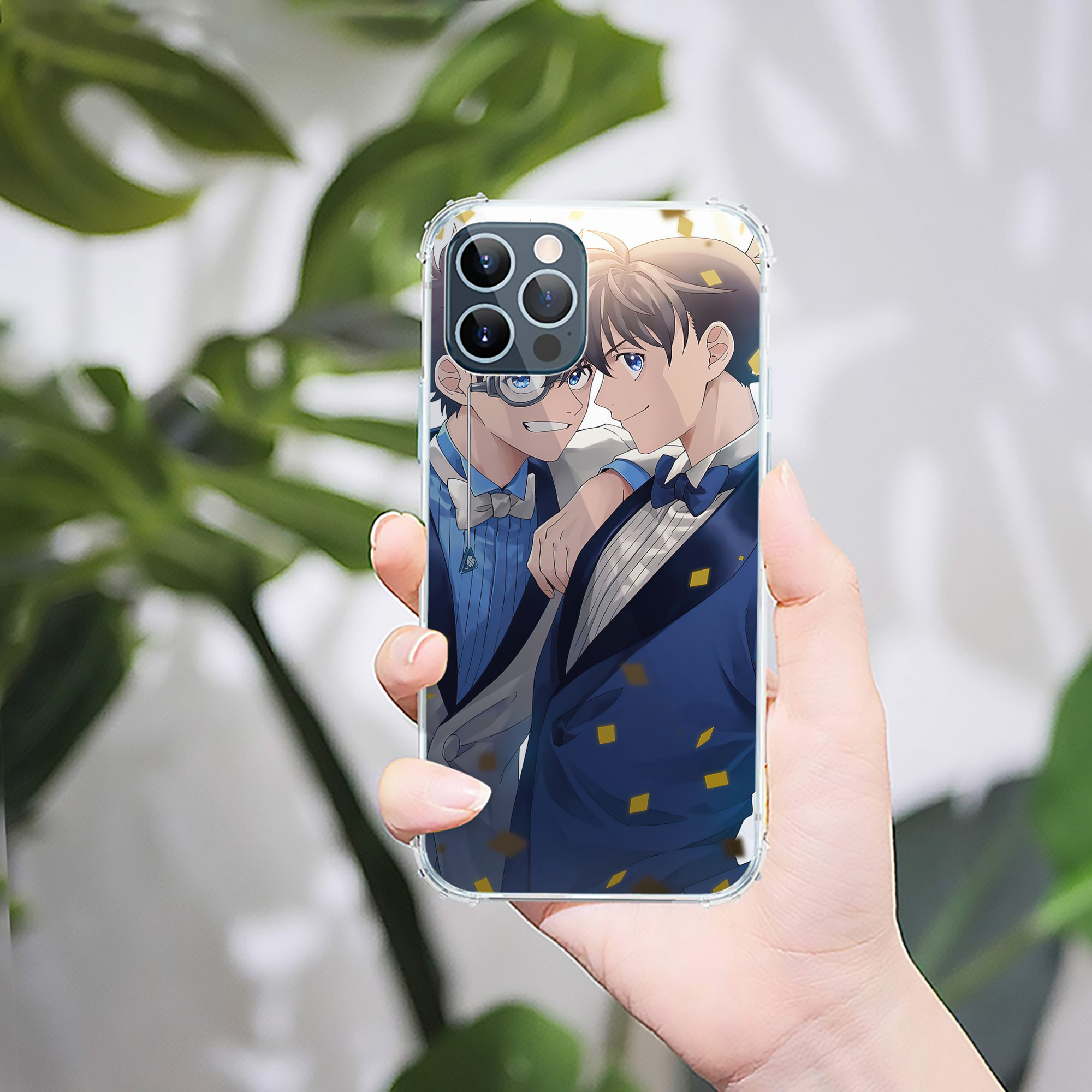 （画像用） 名探偵コナン Detective Conan 【iPhone 12シリーズ対応】透明スマホケース（クリアソフトケース）